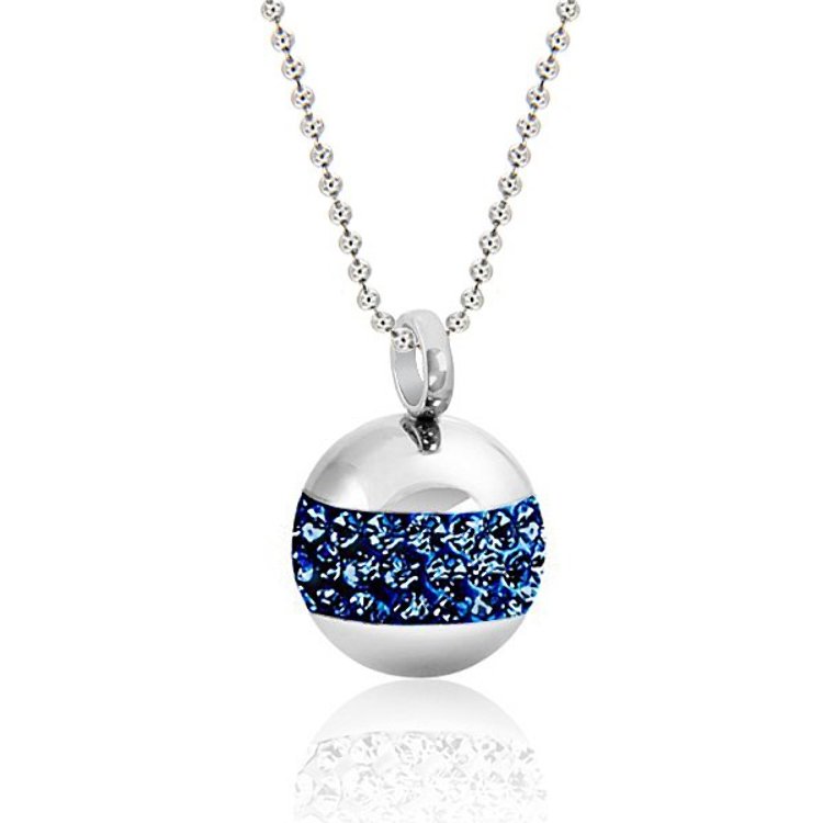 Collier INORI Acier Oxydes de Zirconium bleus