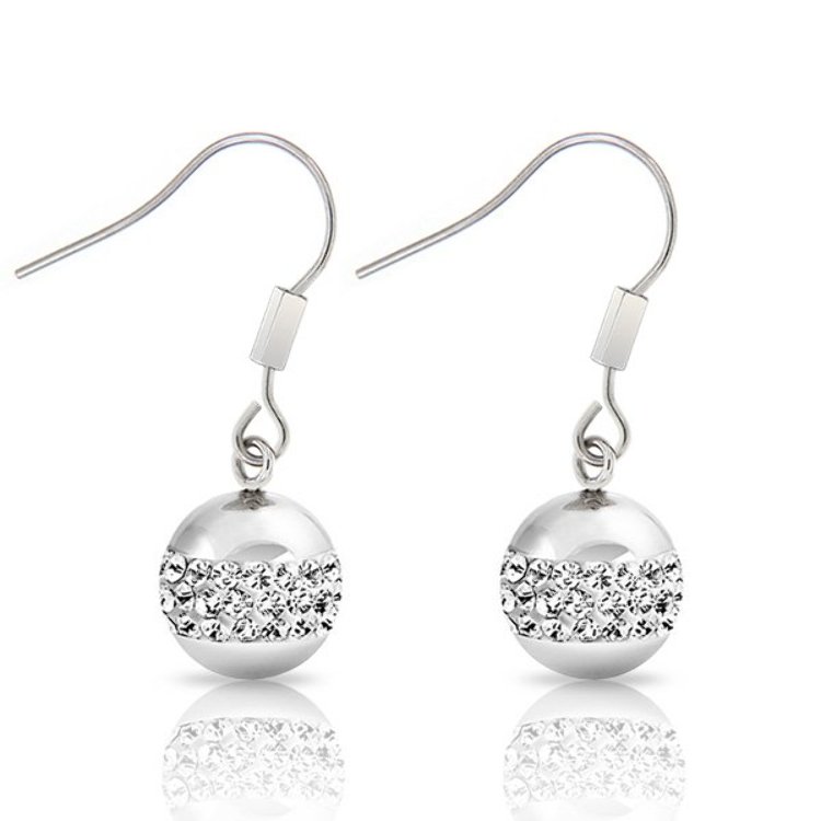 Boucles d'Oreilles INORI Acier 316 L Oxydes de Zirconium