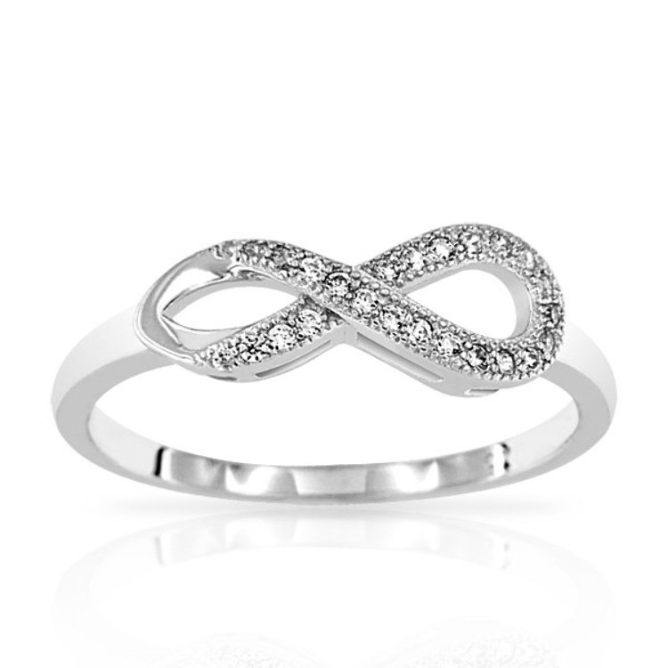 Bague Infini Argent 925/1000 Oxydes de Zirconium