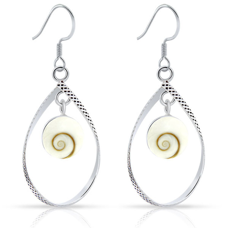 Boucles d'Oreilles Goutte d'eau Oeil de Sainte Lucie