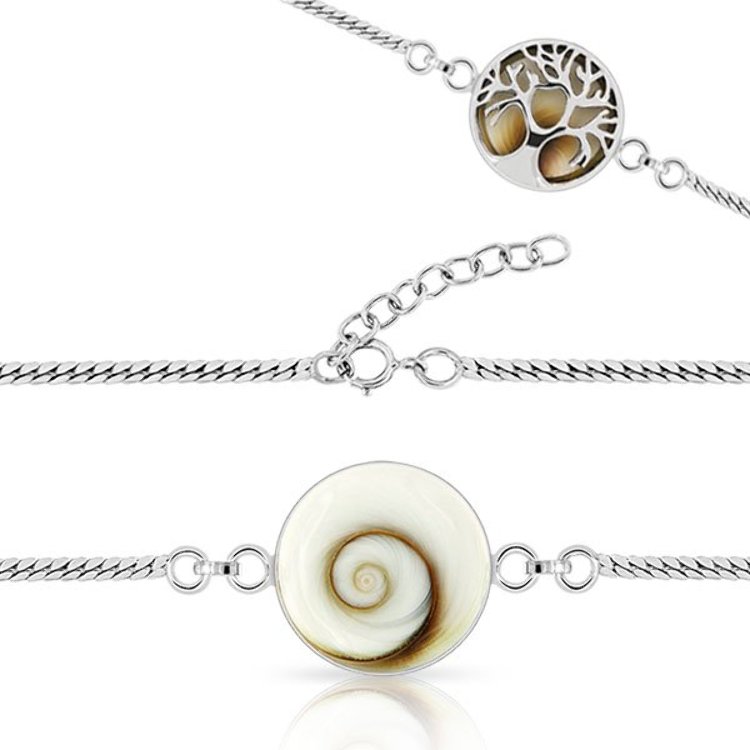 Bracelet Oeil de Sainte Lucie Arbre de Vie Argent 925/1000 