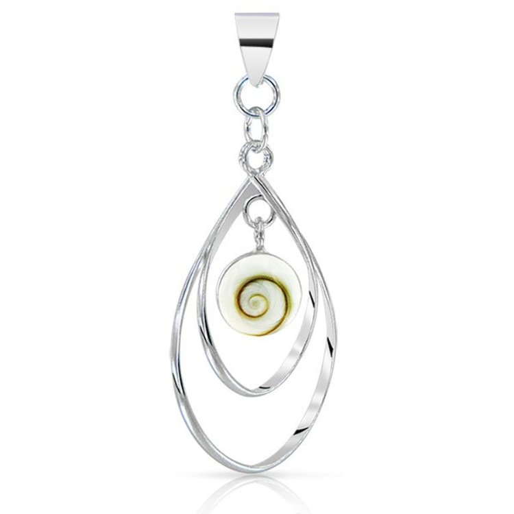 Pendentif Oeil de Sainte Lucie Argent 925/1000 Goutte d'eau