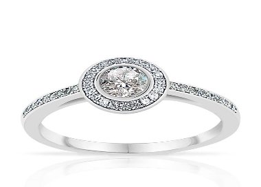 Bague Solitaire Argent 925 Oxydes de Zirconium