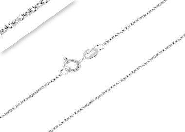 Chaîne Argent 925/1000 Rhodié Maille Forçat Diamantée 1 mm 40-45-50-55-60-65-70 cm