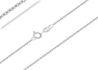 Chaîne Argent 925/1000 Rhodié Maille Forçat Diamantée 1.5 mm 40-45-50-55-60-65-70 cm