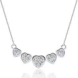 Collier cinq Coeurs Argent 925