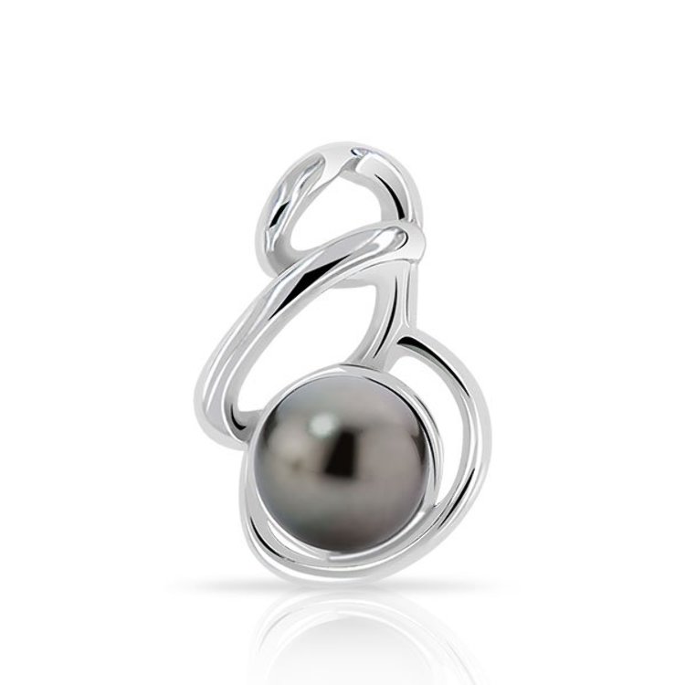 Pendentif Argent 925/1000 Perle de Culture Grise