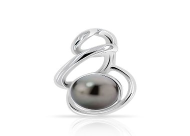 Pendentif Argent 925/1000 Perle de Culture Grise