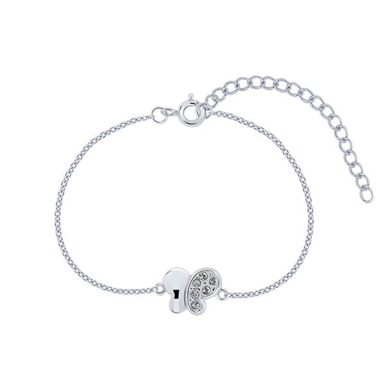 Bracelet Papillon Argent 925/1000 pavé Oxydes de Zirconium Bracelet Papillon Argent 925/1000 pavé Oxydes de Zirconium