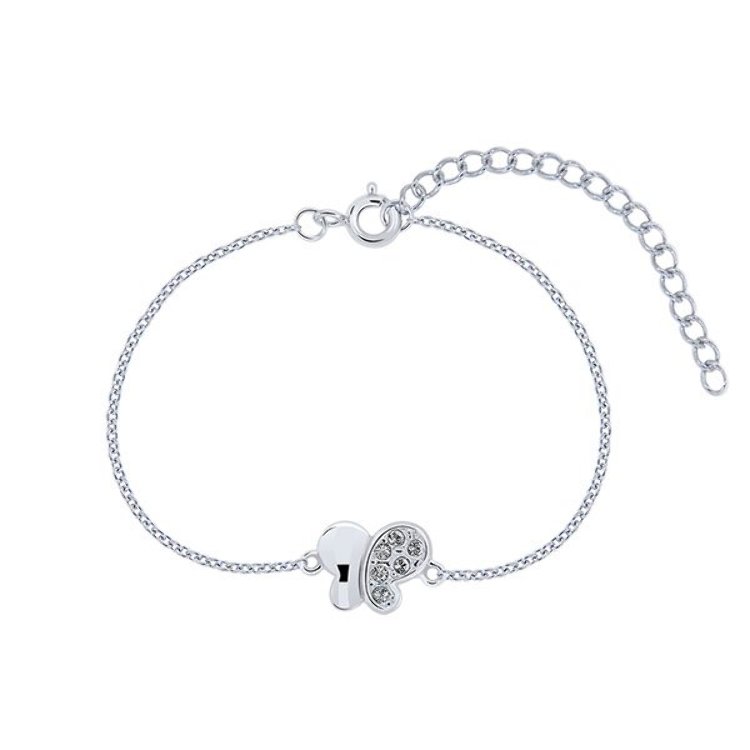 Bracelet Papillon Argent 925/1000 pavé Oxydes de Zirconium