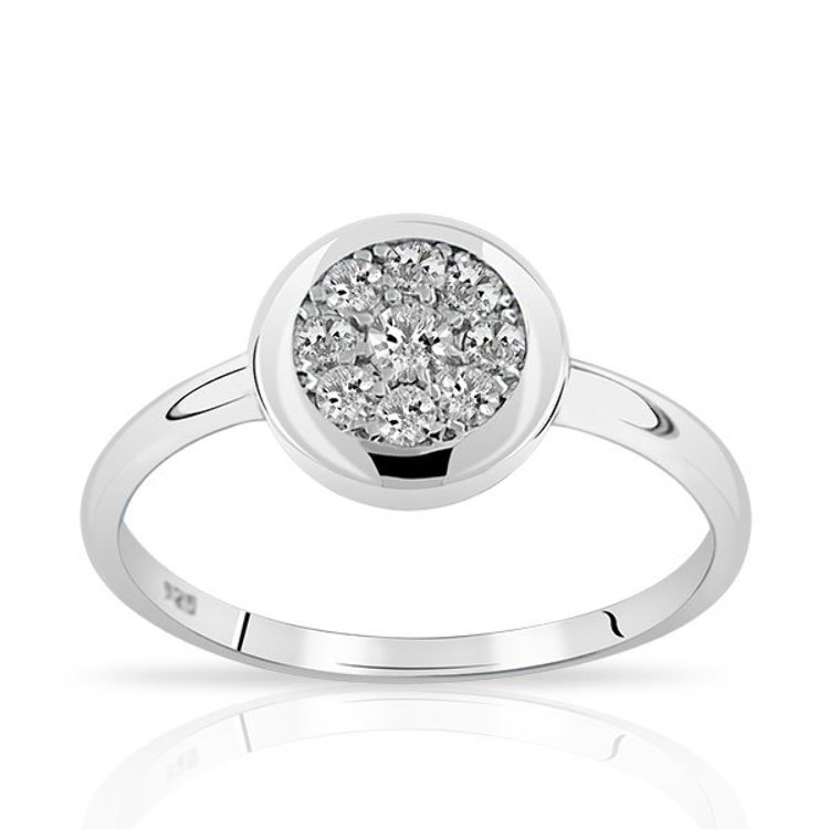 Bague Argent 925/1000 Oxydes de Zirconium blancs