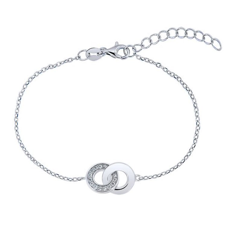 Bracelet Anneaux entrelacés Argent 925