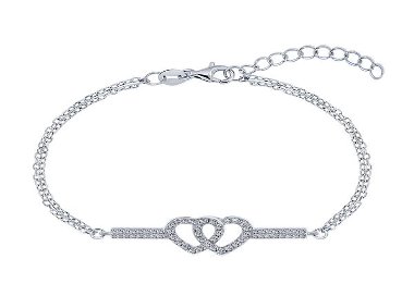 Bracelet Cœurs entrelacés Argent 925