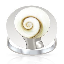 Bague Argent 925/1000 Incrustée Oeil de Sainte Lucie