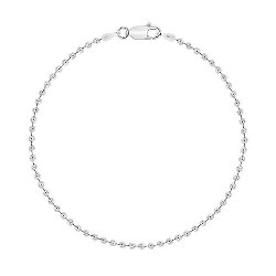 Bracelet Argent 925 Rhodié Maille Boule 1.8 mm
