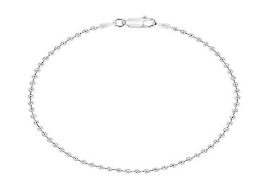 Bracelet Argent 925 Rhodié Maille Boule 1.8 mm