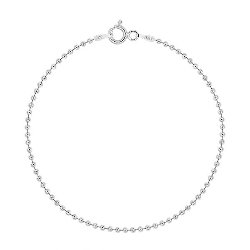 Chaîne de Cheville Maille Boule 1.5 mm Argent Rhodié 925