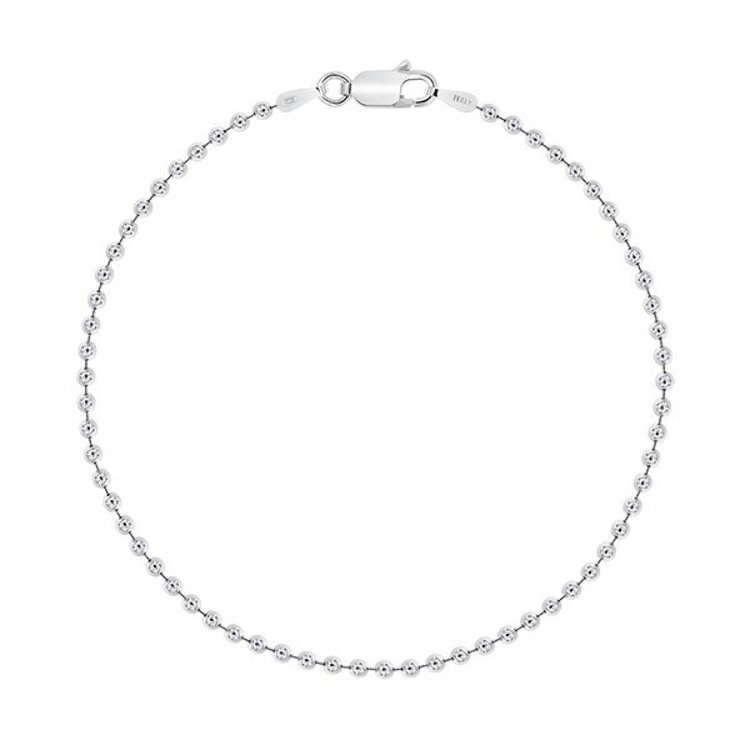 Chaîne De Cheville En Argent 925 - Pampilles Avec Boules - Neuf Avec étiquettes - Marque Bijouxia