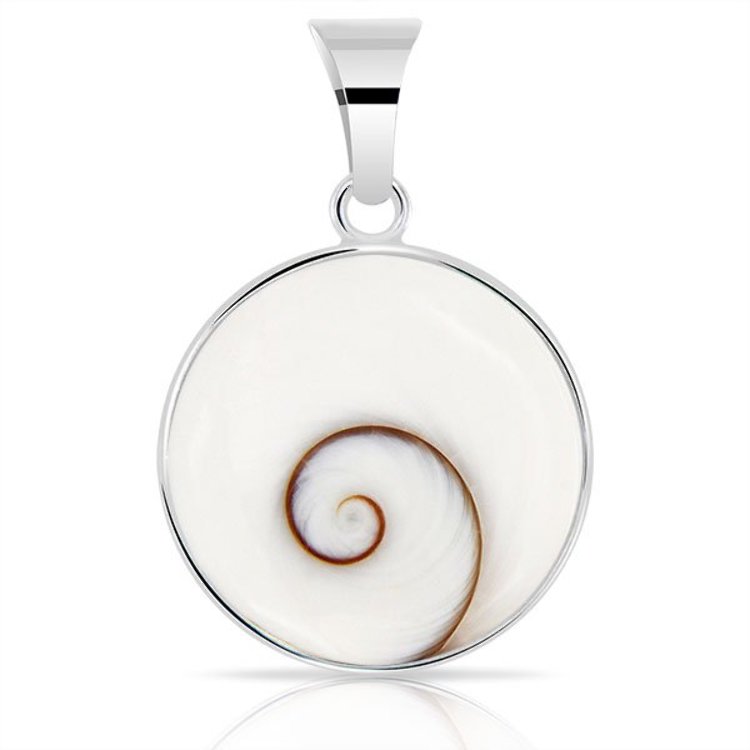 Pendentif œil De Sainte Lucie En Argent 925 – 4,4 G – Forme Ovale, Blanc Naturel – Neuf Avec étiquettes