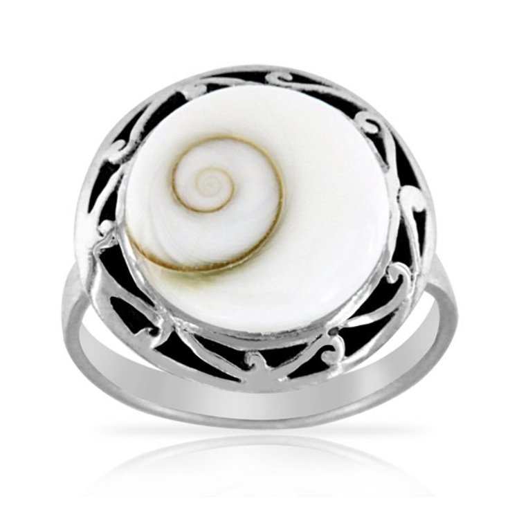 Bague Argent 925 Oeil de Sainte Lucie Inspiration ethnique