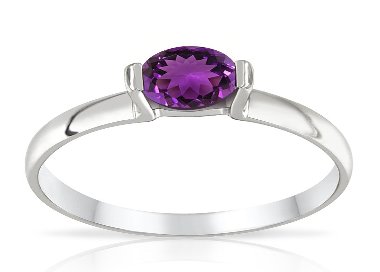 Solitaire Argent 925/1000 Améthyste