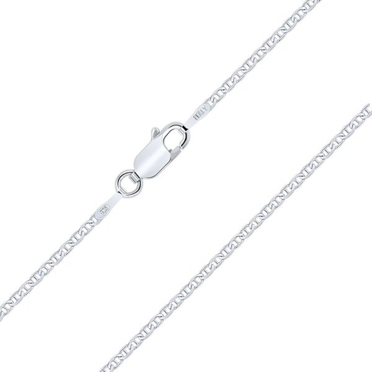 Chaîne Argent 925/1000 Rhodié Maille Marine 1.8 mm 40-45-50-55-60-65-70 cm