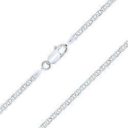 Chaîne Argent 925 Rhodié Homme Femme Maille Marine 2.3 mm 40 à 70 cm