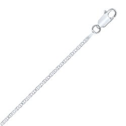 Chaîne de Cheville Maille Marine 1.8 mm Argent Rhodié 925