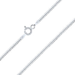 Chaîne Argent 925 Rhodié Femme Maille Miroir 1.6 mm 40 à 70 cm