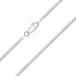 Chaîne Argent 925 Rhodié Femme Maille Miroir 2.2 mm 40 à 70 cm