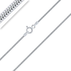 Chaîne Maille Serpent allégée 1.2 mm Argent 925/1000 Rhodié