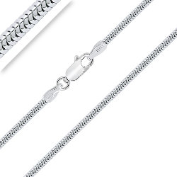 Chaîne Argent 925 Rhodié Homme et Femme Maille Serpent 2 mm 40 à 70 cm