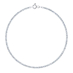 Bracelet Argent 925/1000 Rhodié Maille Bismarck