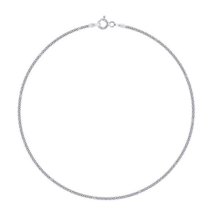 PLANETYS   Chaîne Maille Marine Argent 925/1000 Plaqué Or Jaune 18 Carats Largeur 2.4 Mm 40 45 50 55 60 65 70 Cm