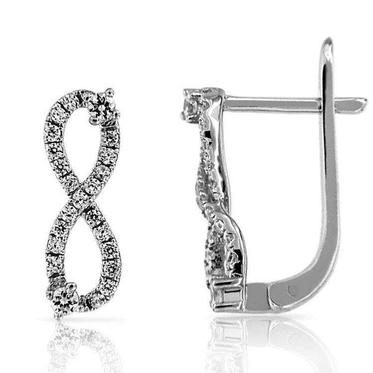 Boucles d'Oreilles collection Infinity Argent 925/1000 Oxydes de Zirconium