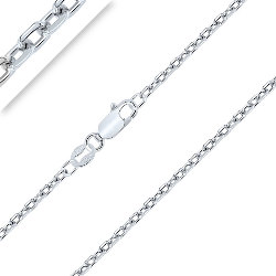 Chaîne Argent Rhodié Maille Forçat Diamantée 2.5mm – Homme Femme