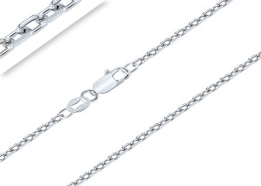 Chaîne Argent 925 Maille Forçat Diamantée