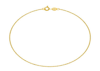 Chaîne De Cheville En Argent 925/1000 - Maille Forçat Diamantée 1.5mm - Rhodiée - Longueur 23 à 25cm - Planetys