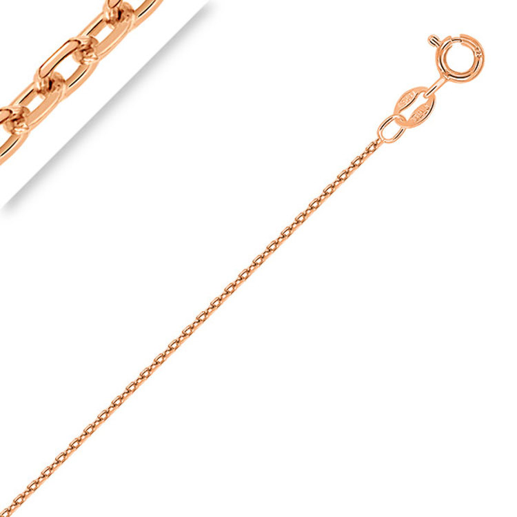 Chaîne de Cheville Maille Forçat Argent 925 Plaqué Or Rose Chaîne de Cheville Maille Forçat Argent 925 Plaqué Or Rose