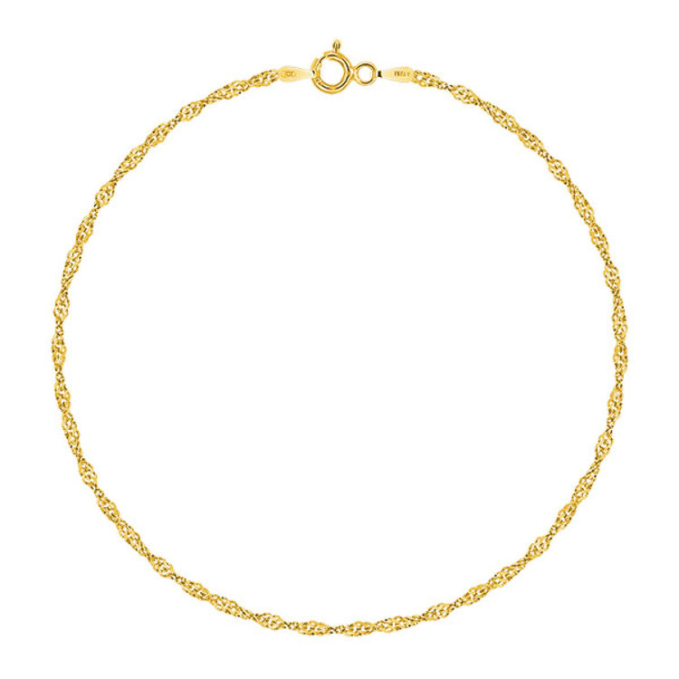 Collier Acier Inoxydable Femme Chaîne Bébé PLANETYS - Argent 925 Plaqué Or 18 Carats - Maille Singapore Chaine Or Femme