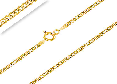 Chaîne Maille Gourmette 2 mm Argent 925 Plaqué Or 18K 40 à 70 cm