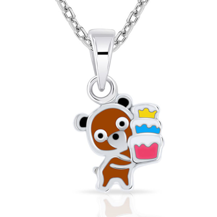 Collier pour Enfant Ourson Nounours en Argent 925