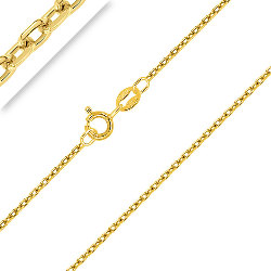 Chaîne Maille Forçat Argent Plaqué Or 18 carats largeur 1.9 mm 