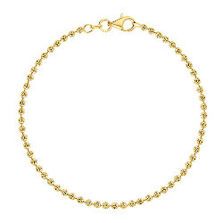 Chaîne de Cheville Argent 925 Plaqué Or 18 Carats Maille Moon