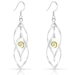 Boucles d'Oreilles Oeil de Sainte Lucie Argent 925/1000 
