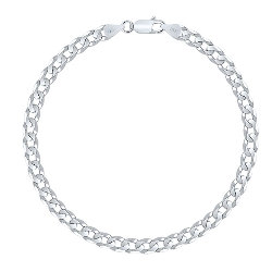 Bracelet Homme en Argent 925/1000 Maille Gourmette 5.8 mm