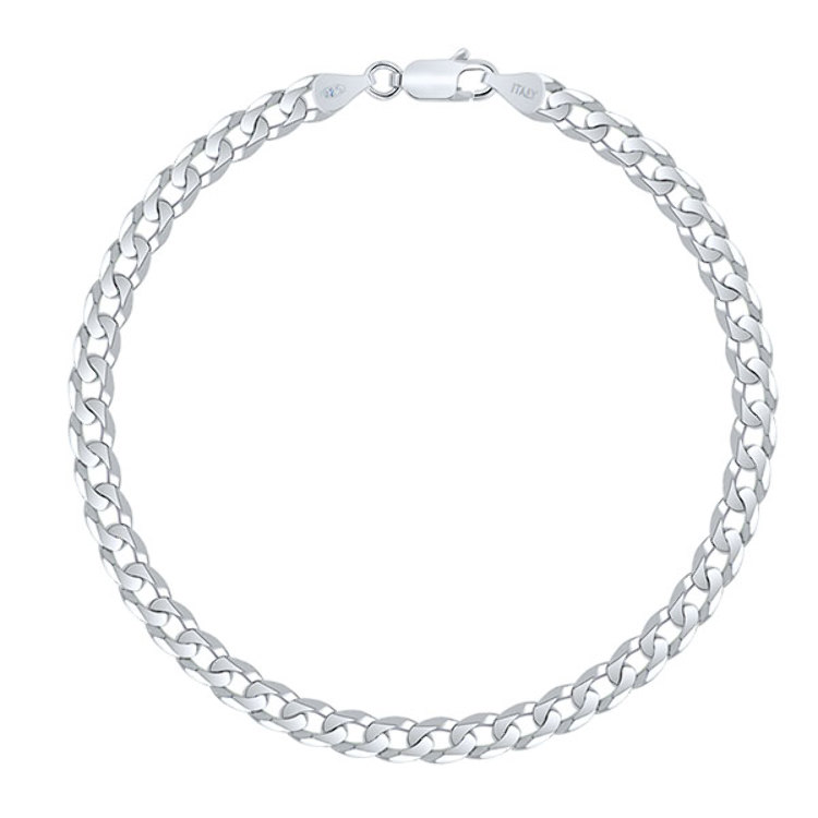 Bracelet Homme en Argent 925/1000 Maille Gourmette 5.8 mm