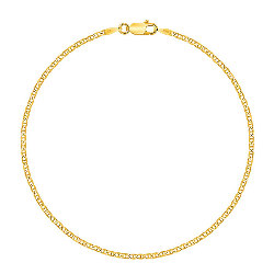 Bracelet Maille Marine en Argent 925 Plaqué Or 18 Carats 2.4 mm