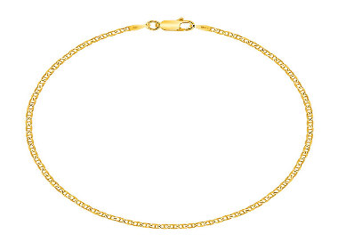 Bracelet Maille Marine en Argent 925 Plaqué Or 18 Carats 2.4 mm