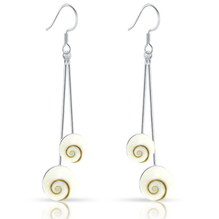 Boucles d'Oreilles Argent 925 Oeil de Sainte Lucie